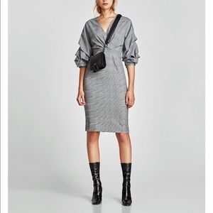 Zara checked shift dress